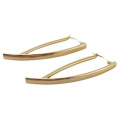 Orecchini a cerchio geometrici in oro giallo 14K #15024