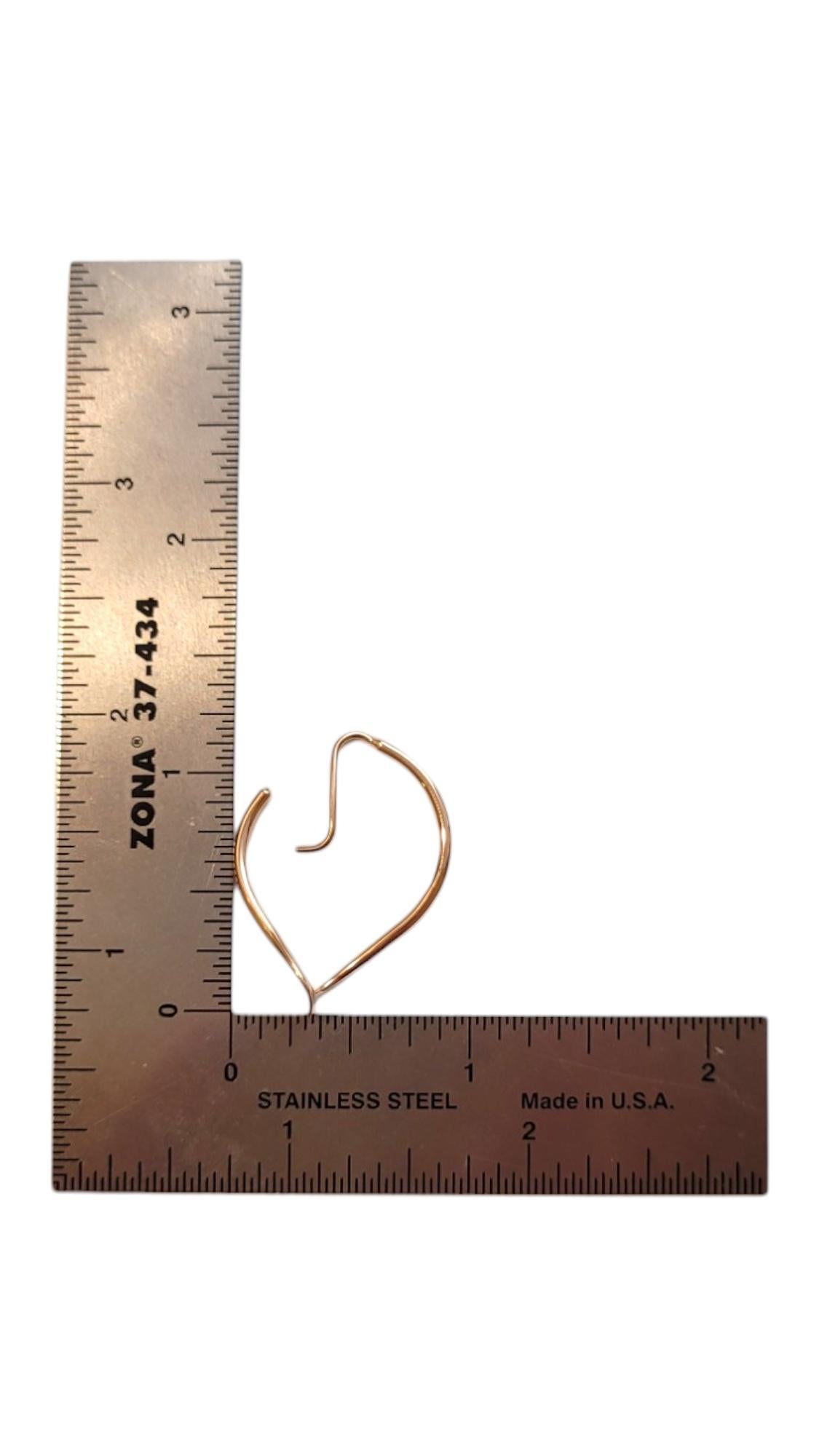 14K Yellow Gold Geometric Threader Earrings #18337 2