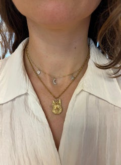 14k Yellow Gold German Shepherd Dog Pendant