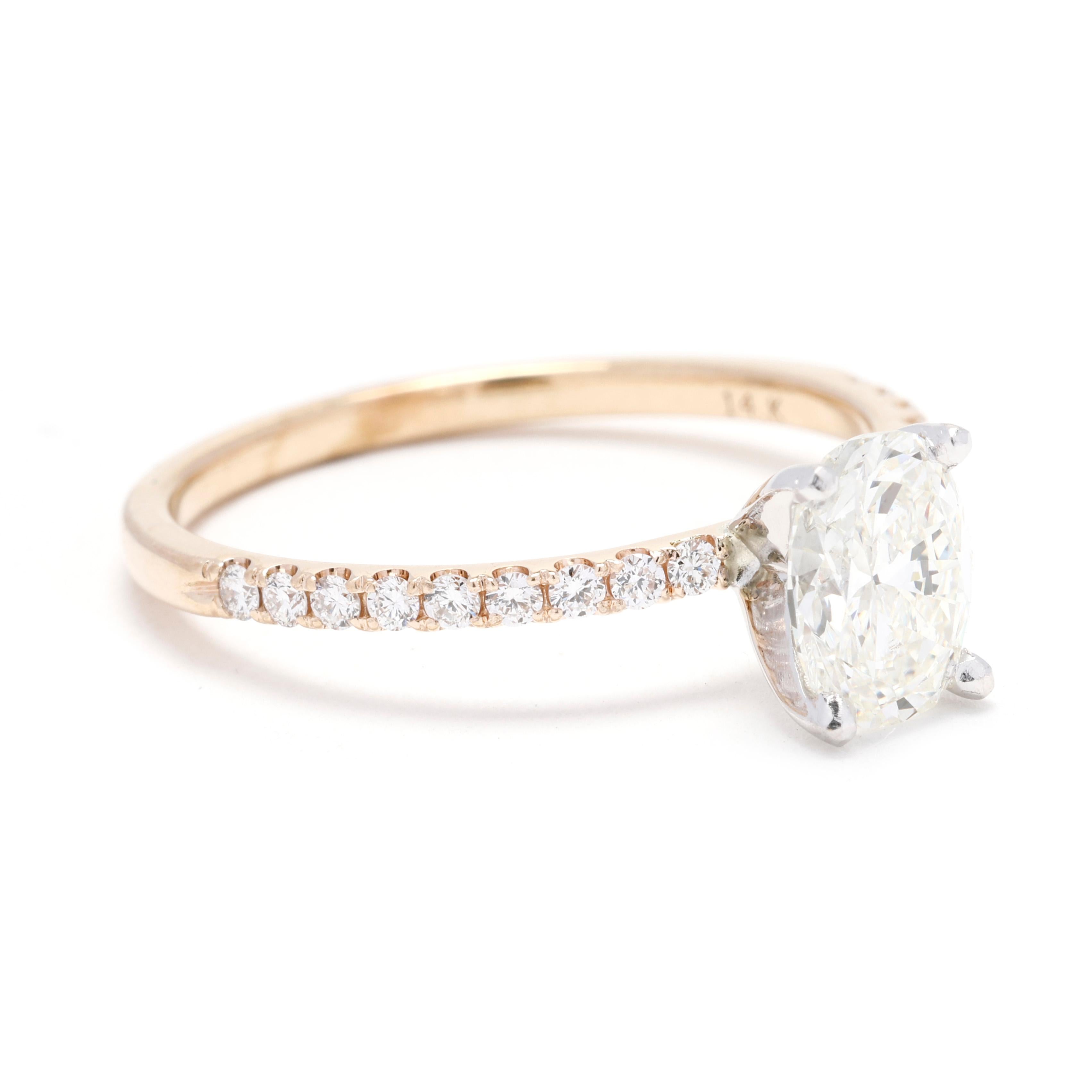 Celebrate your love with our stunning 14k Yellow Gold GIA 1.31 Carat Total Weight (CTW) Diamond Engagement Ring, designed to captivate and enchant. Crafted for ring size 8, this exquisite engagement ring features a GIA-certified diamond, ensuring