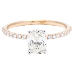 14k Yellow Gold 1.31ctw Diamond Engagement Ring, Ring Size 8, GIA Certified