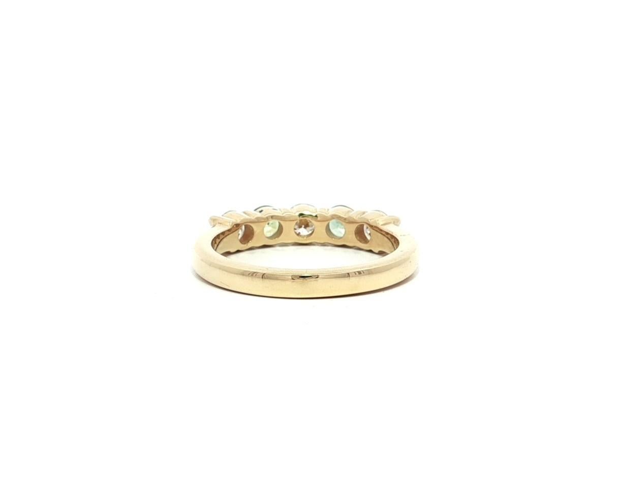 Bague en or jaune 14k GIA Brazil ColorChange Diamond Alexandrite Low Profile Band Ring en vente 7