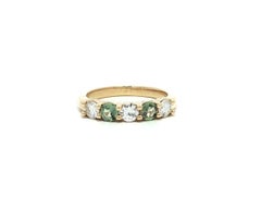 Bague en or jaune 14k GIA Brazil ColorChange Diamond Alexandrite Low Profile Band Ring