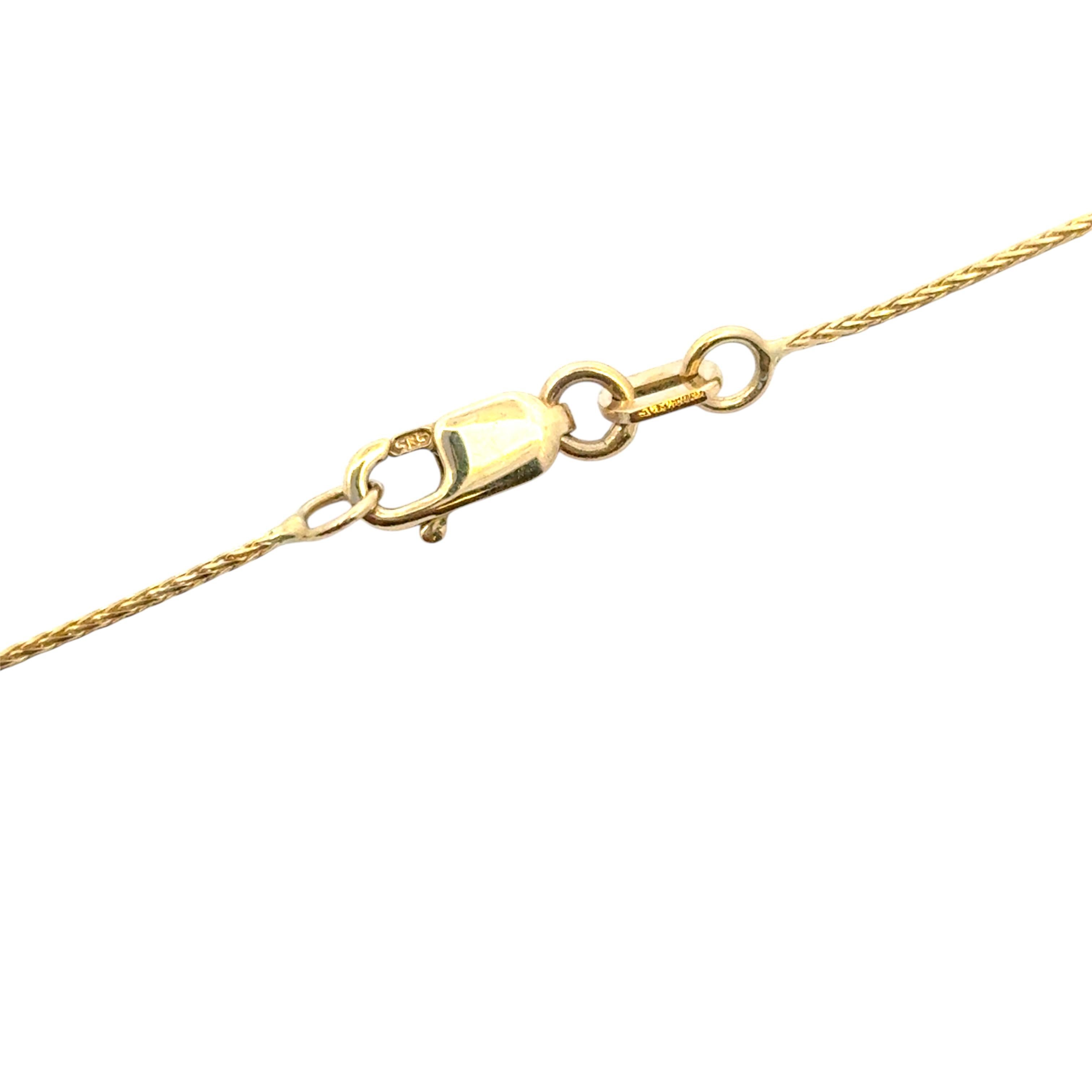14k Yellow Gold GIA Certified 1ct Natural Marquise Cut Diamond Wave Necklace For Sale 6