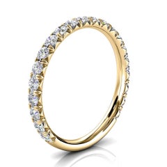 14K Yellow Gold Gia French Pave Diamond Ring '1/2 Ct. tw'