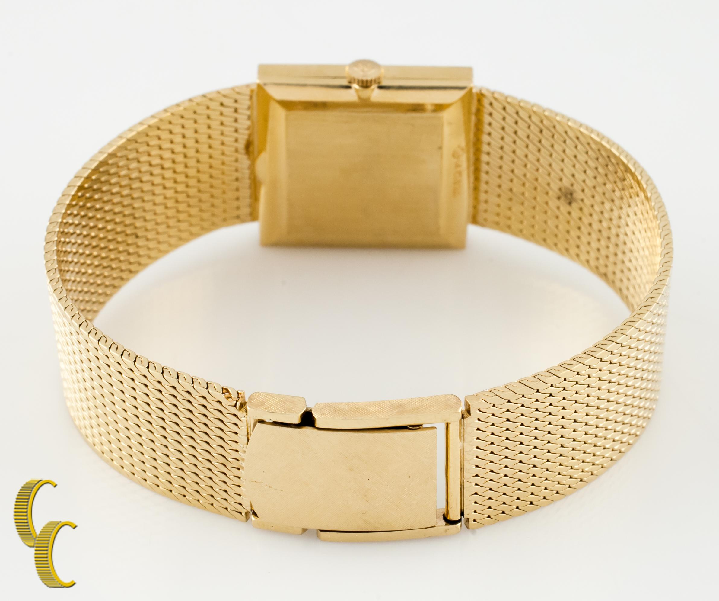 14k Yellow Gold Girard-Perregaux Vintage Hand-Winding Watch w/ Gold Mesh Band 1