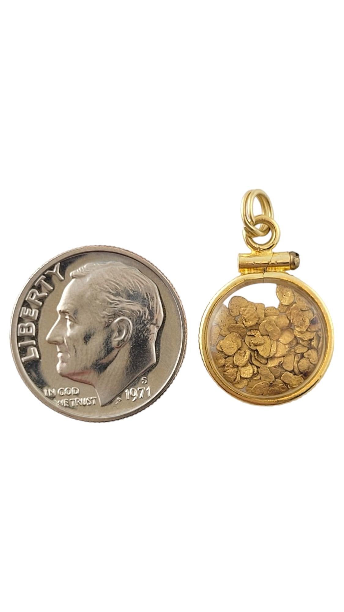 14 Karat Gelbgold Glas-Anhänger mit Goldflakes #16944 2