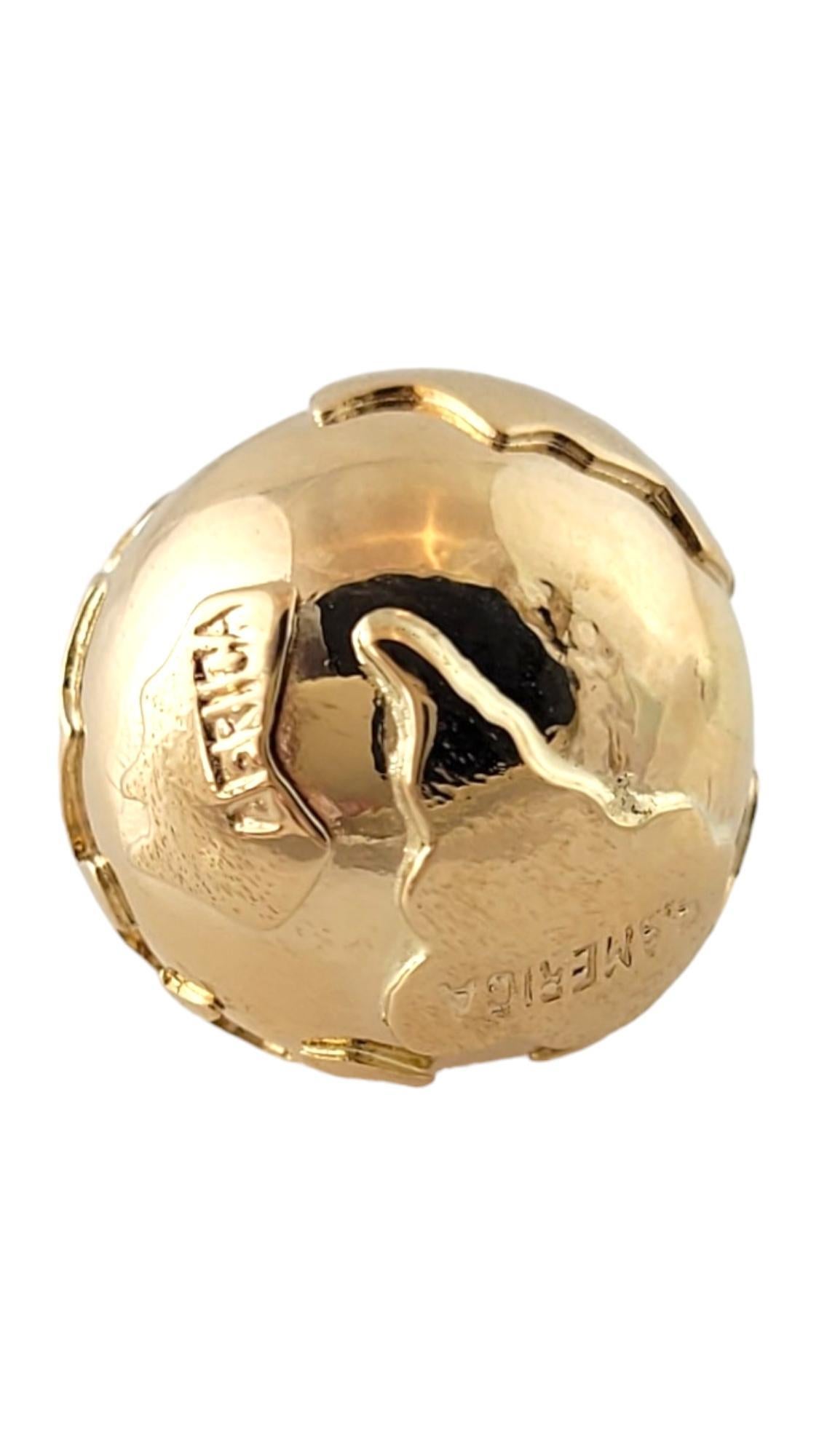 Women's 14K Yellow Gold Globe Charm #16910 For Sale