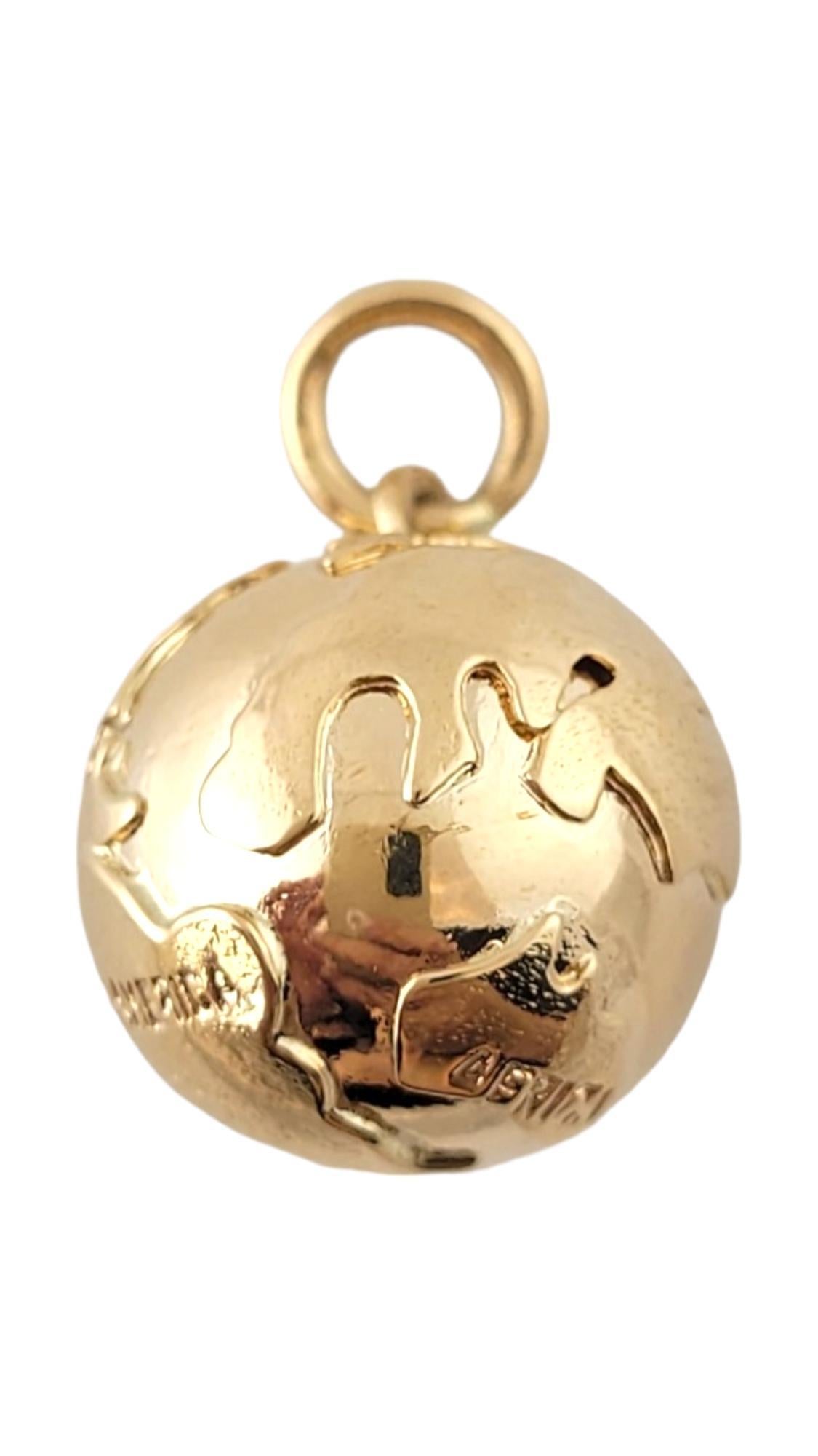 14K Yellow Gold Globe Charm #16910 For Sale 1