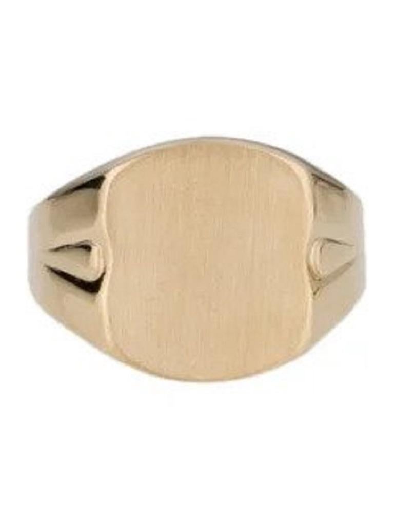 Add this precious 14K gold Cushion Signet ring to your look! 
 
 14K Gold 
 Ring size 8 
 Gift Box Included!   
 Ships within 1-2 business days 
 
 Certificate of Authenticity - Joelle Jewelry
 We certify that this is an authentic piece of Joelle