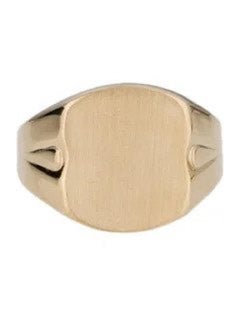 14K Yellow Gold Gold Cushion Signet Ring
