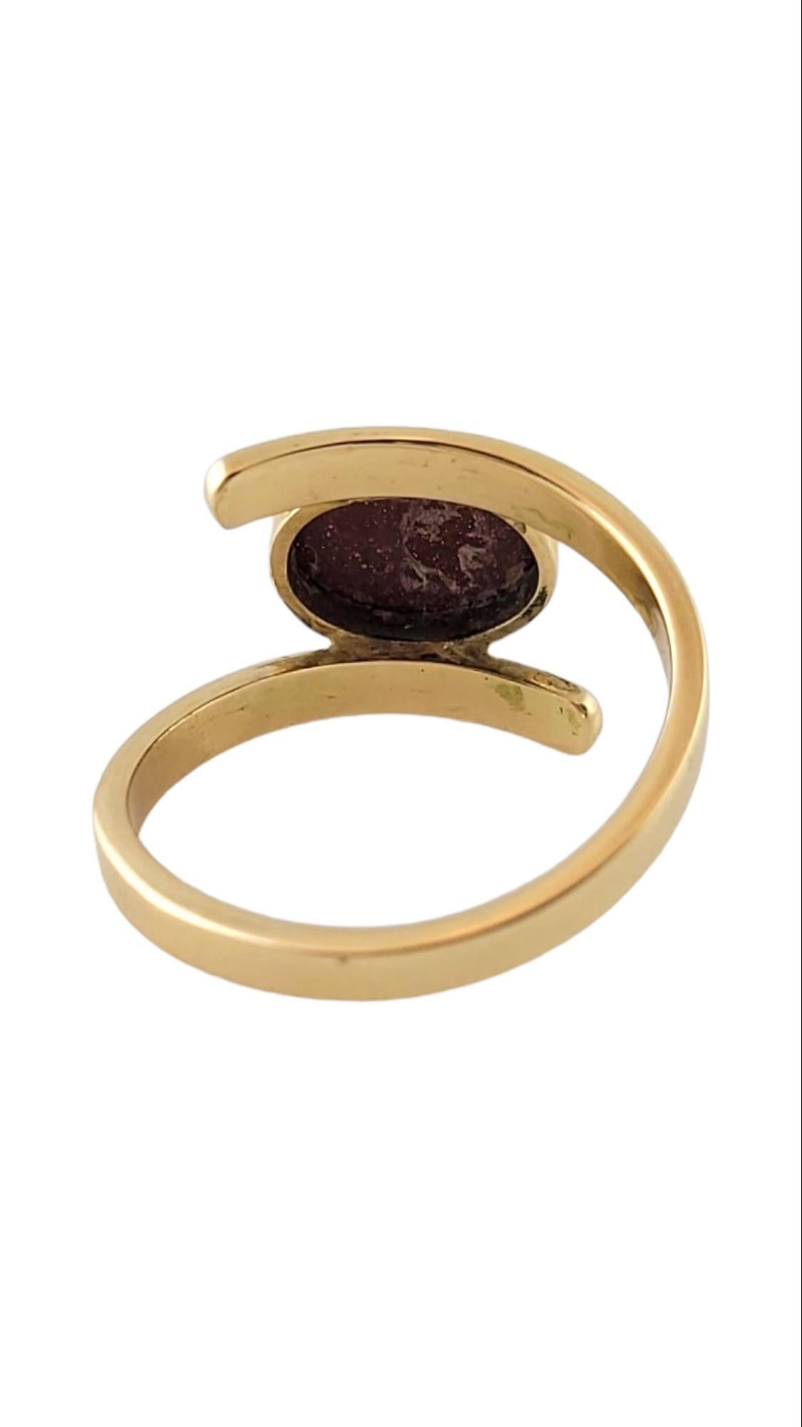 Women's 14K Yellow Gold Gold Stone Ring Size 5.5 #15196 For Sale
