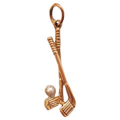14K Yellow Gold Golf Club Charm #18023