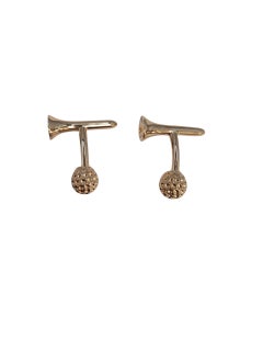 Used 14k Yellow Gold Golf Motif Cuff Links #23119