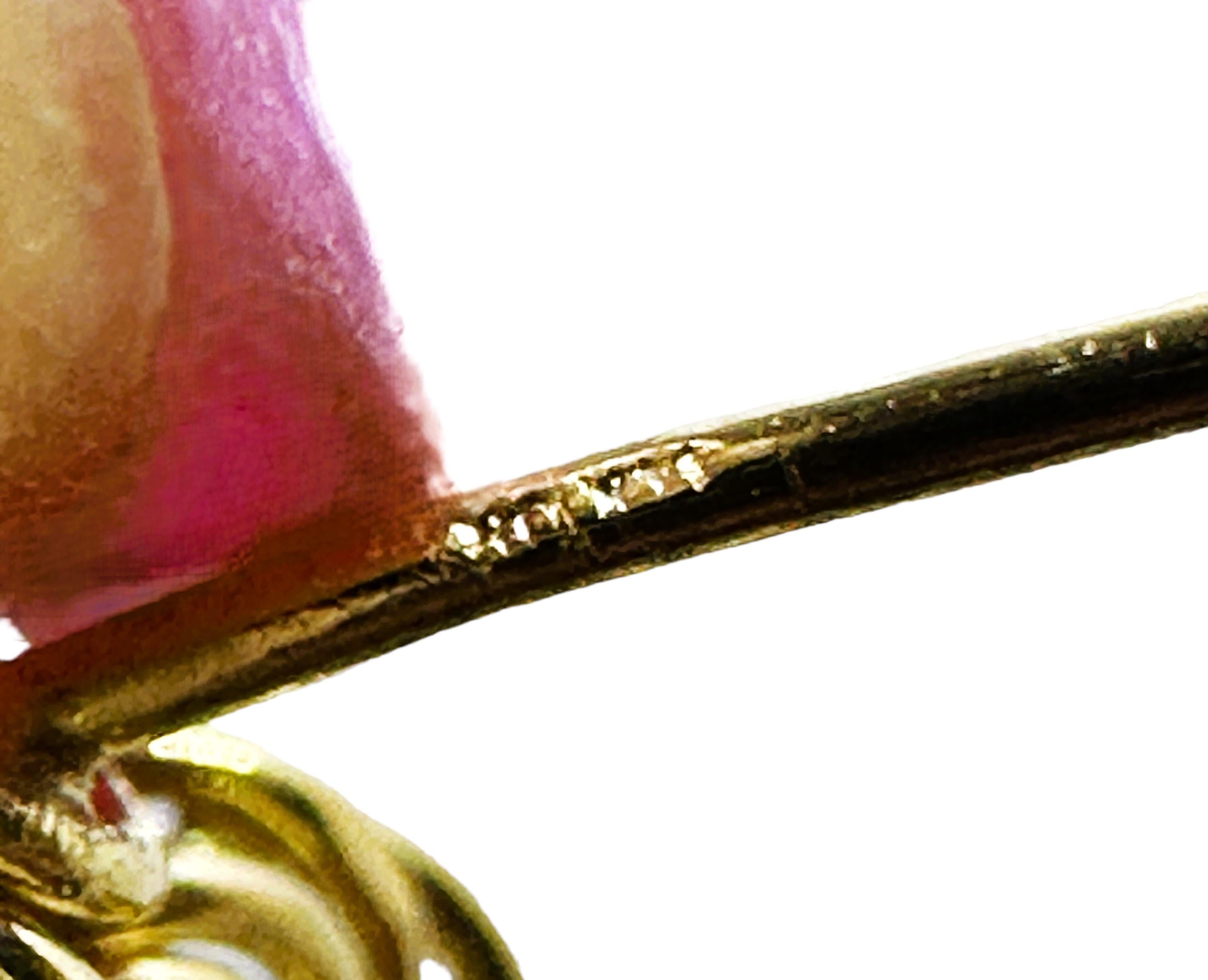 14k Yellow Gold Graduated Byzantine Post Earrings 2