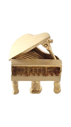 14K Yellow Gold Grand Piano Charm #16896