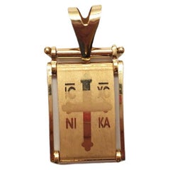 14K Yellow Gold Greek Cross Pendant
