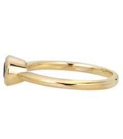 14k Yellow Gold Green Oval Tourmaline East West Horizontal Ring