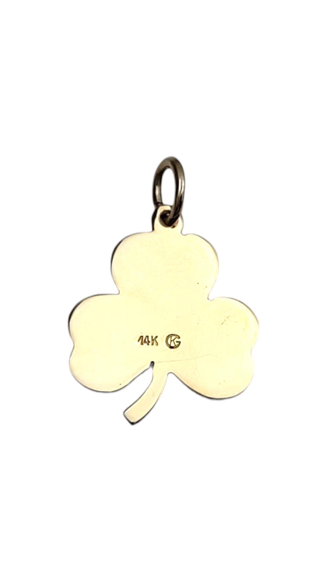14K Yellow Gold Green Shamrock Charm-

This charming 14k yellow gold shamrock charm is a symbol of luck and good fortune. With its delicate detailing and radiant finish, it adds a touch of elegance and positivity to any bracelet or necklace, making
