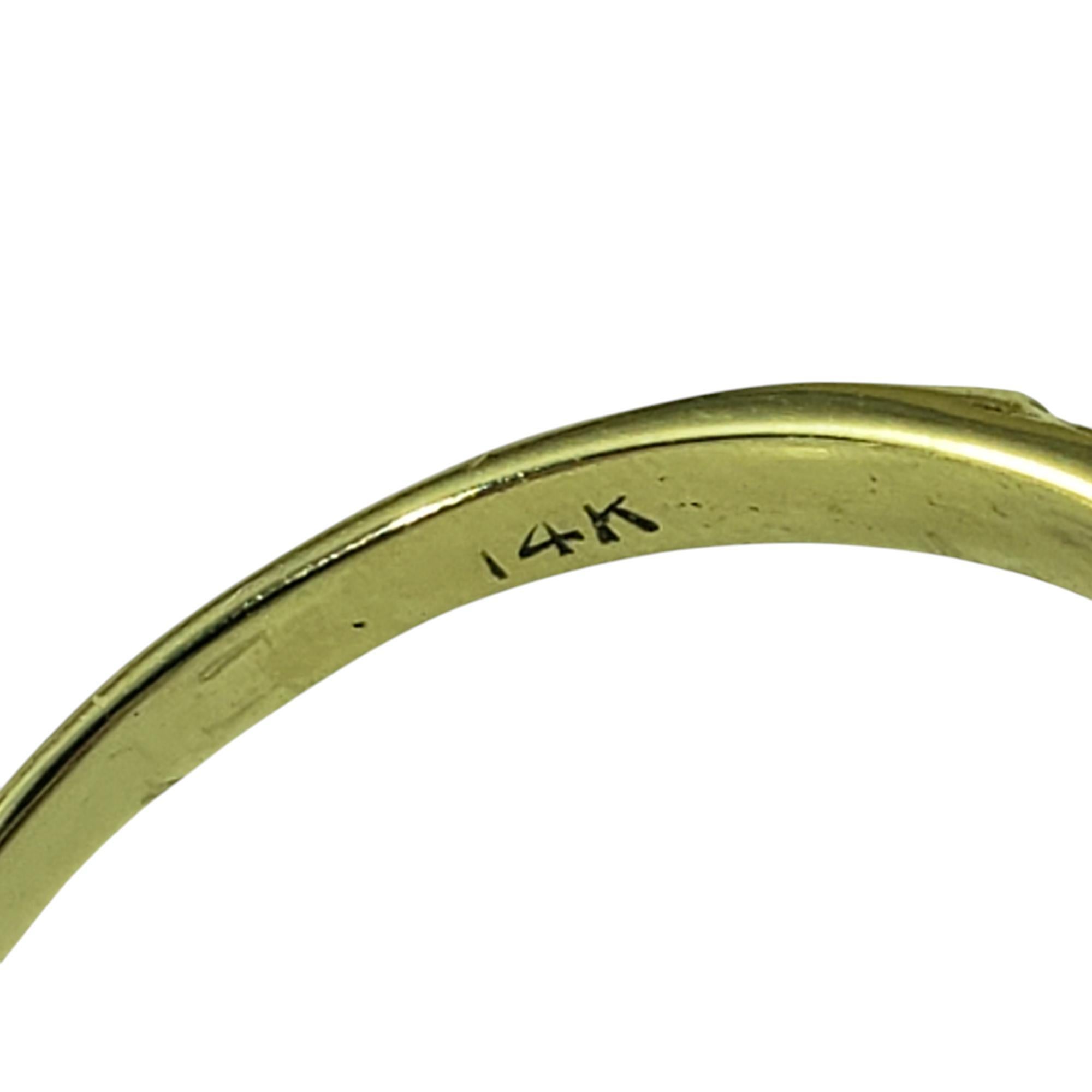 Women's 14K Yellow Gold Green Tourmaline & Diamond Ring Size 9.25 #20715 For Sale