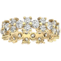 Bague d'éternité Greta en or jaune 14 carats avec diamant 2 1/2 carats « Tw »