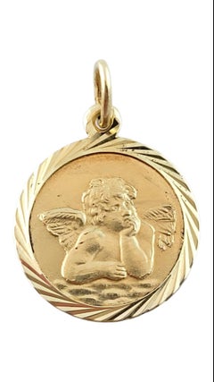 14K Gelbgold Guardian Angel-Anhänger #15153, Guardian Angel