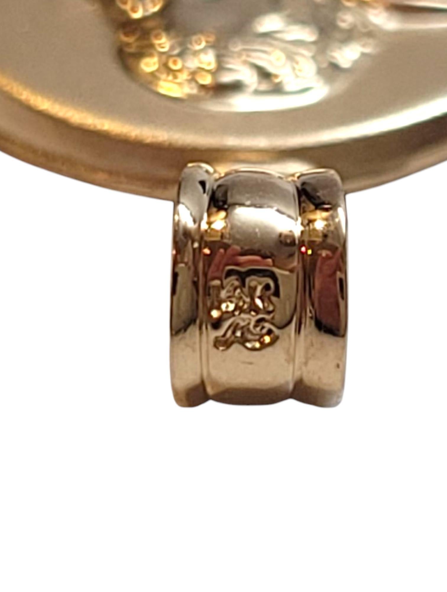14K Yellow Gold Guardian Angel Pendant #21052 For Sale 1