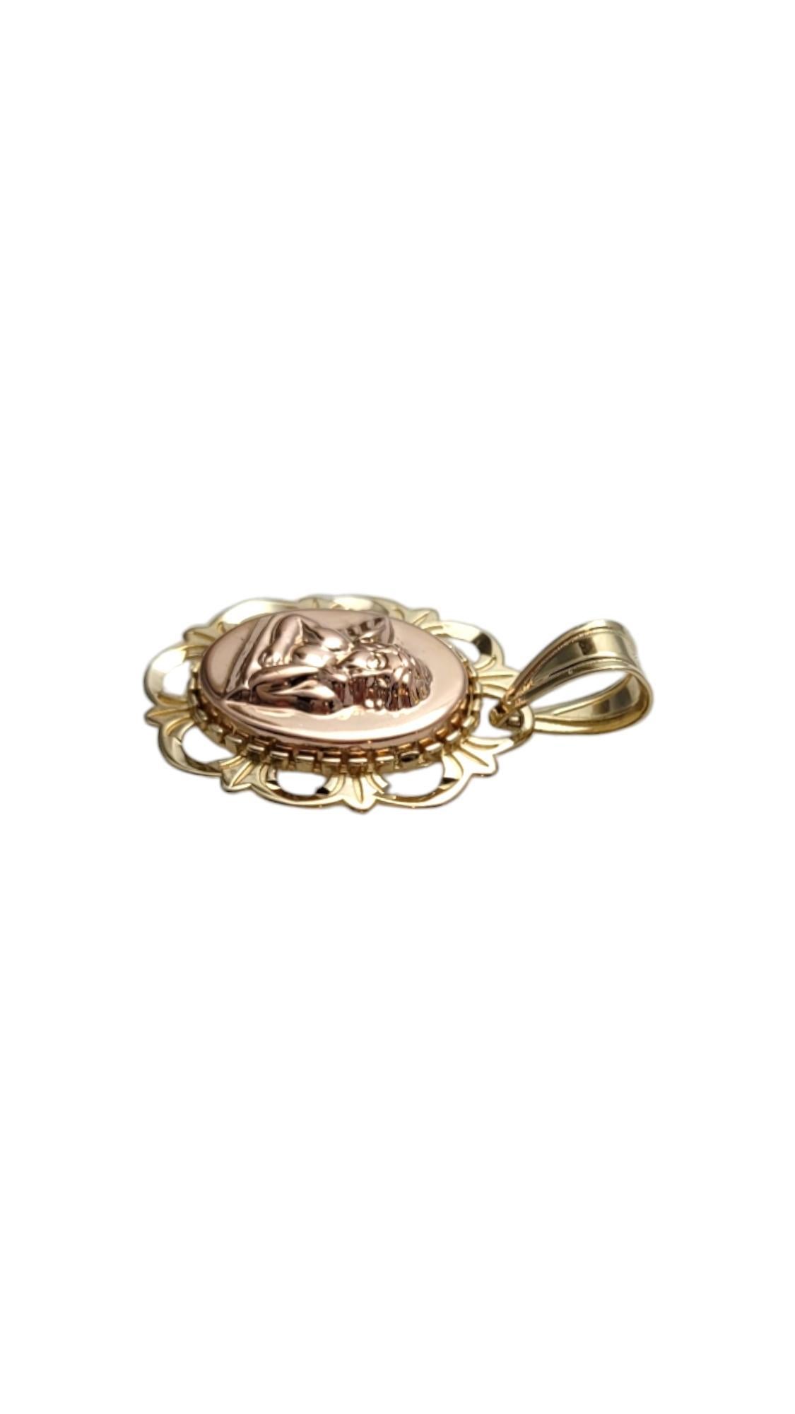 Women's 14K Yellow Gold Guardian Angel Prayer Charm #19842 For Sale