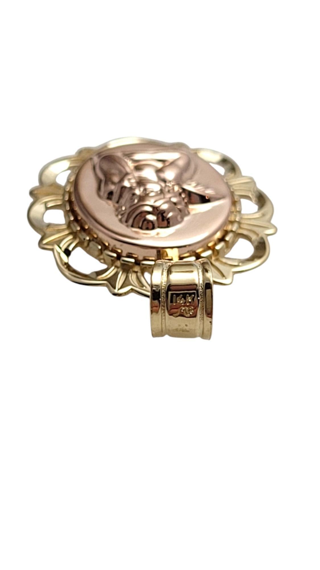 14K Yellow Gold Guardian Angel Prayer Charm #19842 For Sale 1