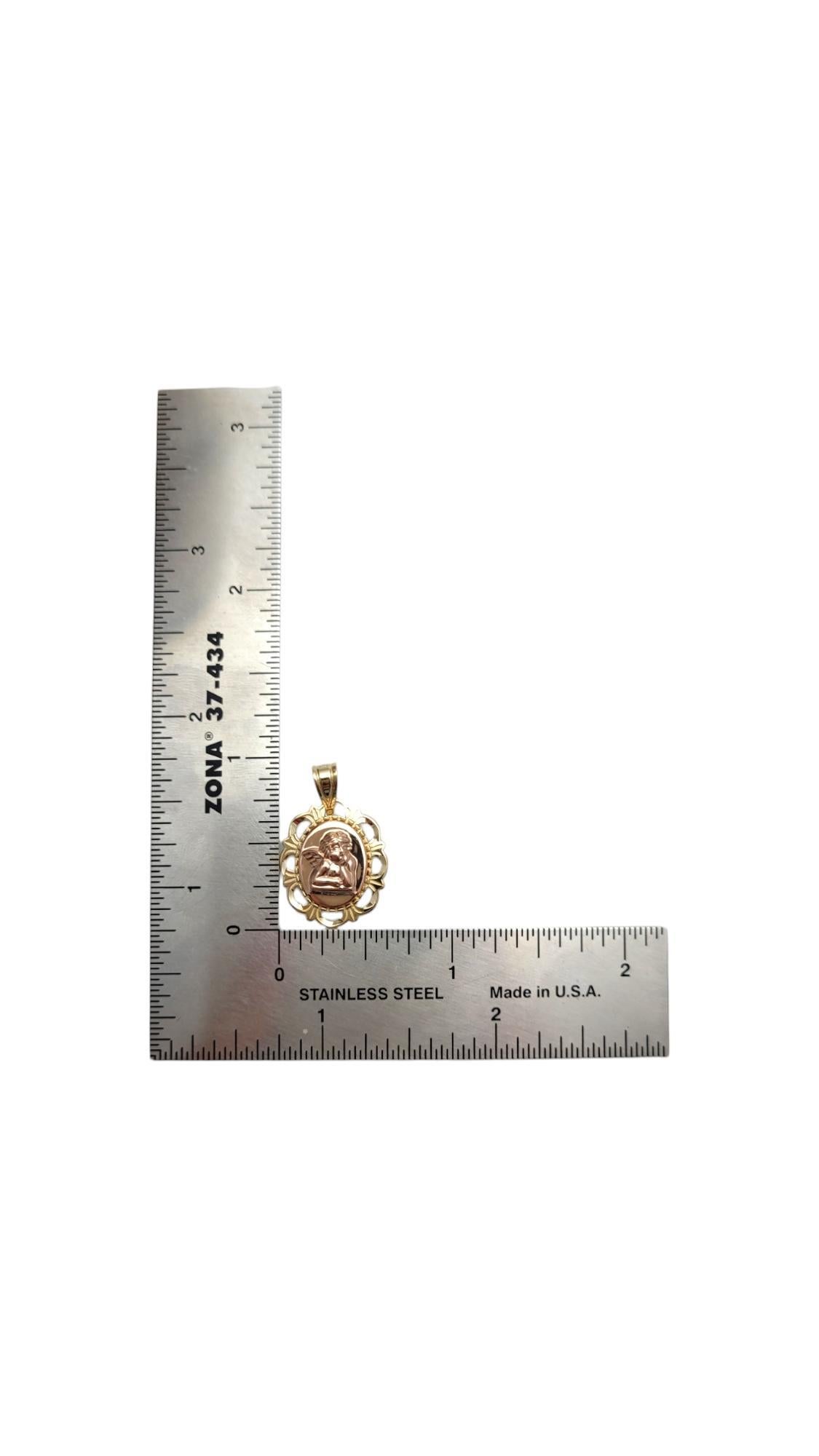 14K Yellow Gold Guardian Angel Prayer Charm #19842 For Sale 2