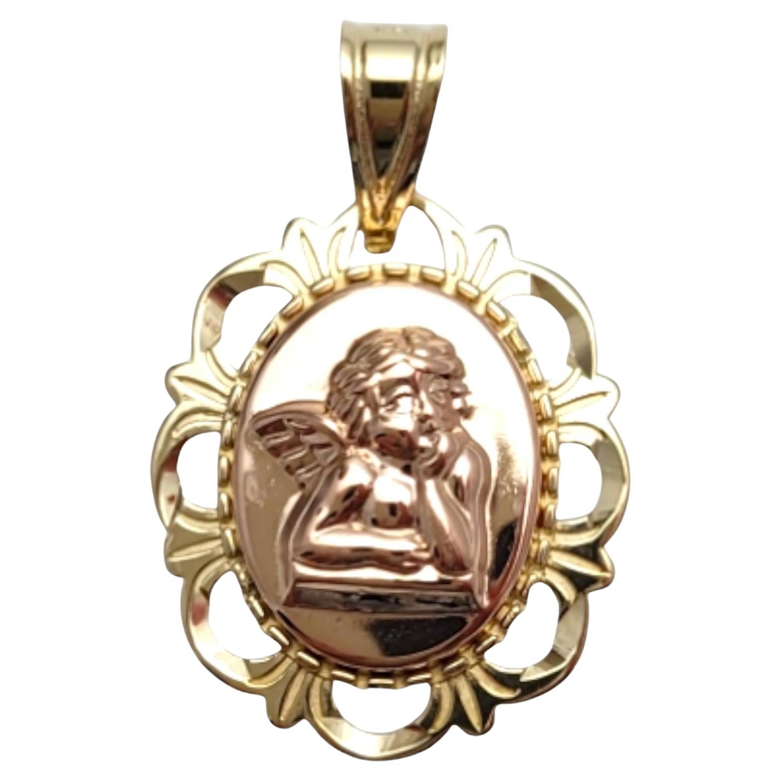 14K Yellow Gold Guardian Angel Prayer Charm #19842