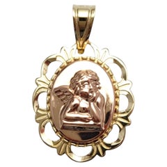 14K Yellow Gold Guardian Angel Prayer Charm #19842
