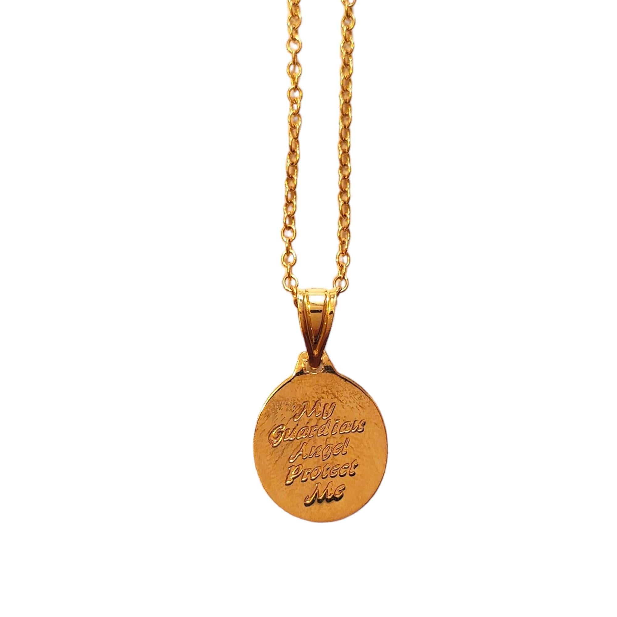 14K Yellow Gold Guardian Angel Necklace - 

Embrace heavenly presence and protection with our beautiful guardian angel necklace. 

Marked: 14K Ma 
