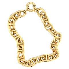Retro 14K Yellow Gold Gucci Style Link Bracelet