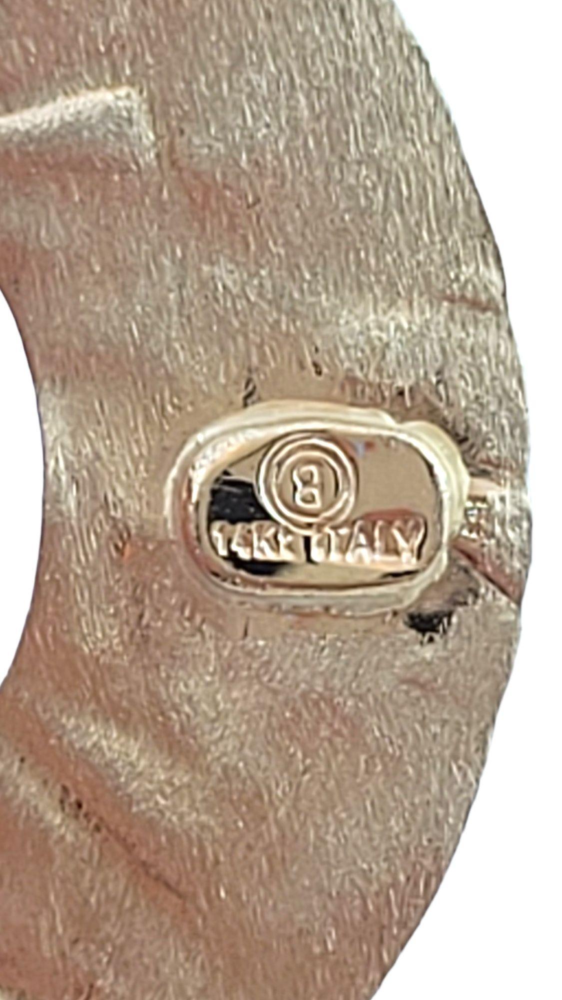 Orecchini pendenti con cerchio di citrino in oro giallo 14K #14948 in vendita 3