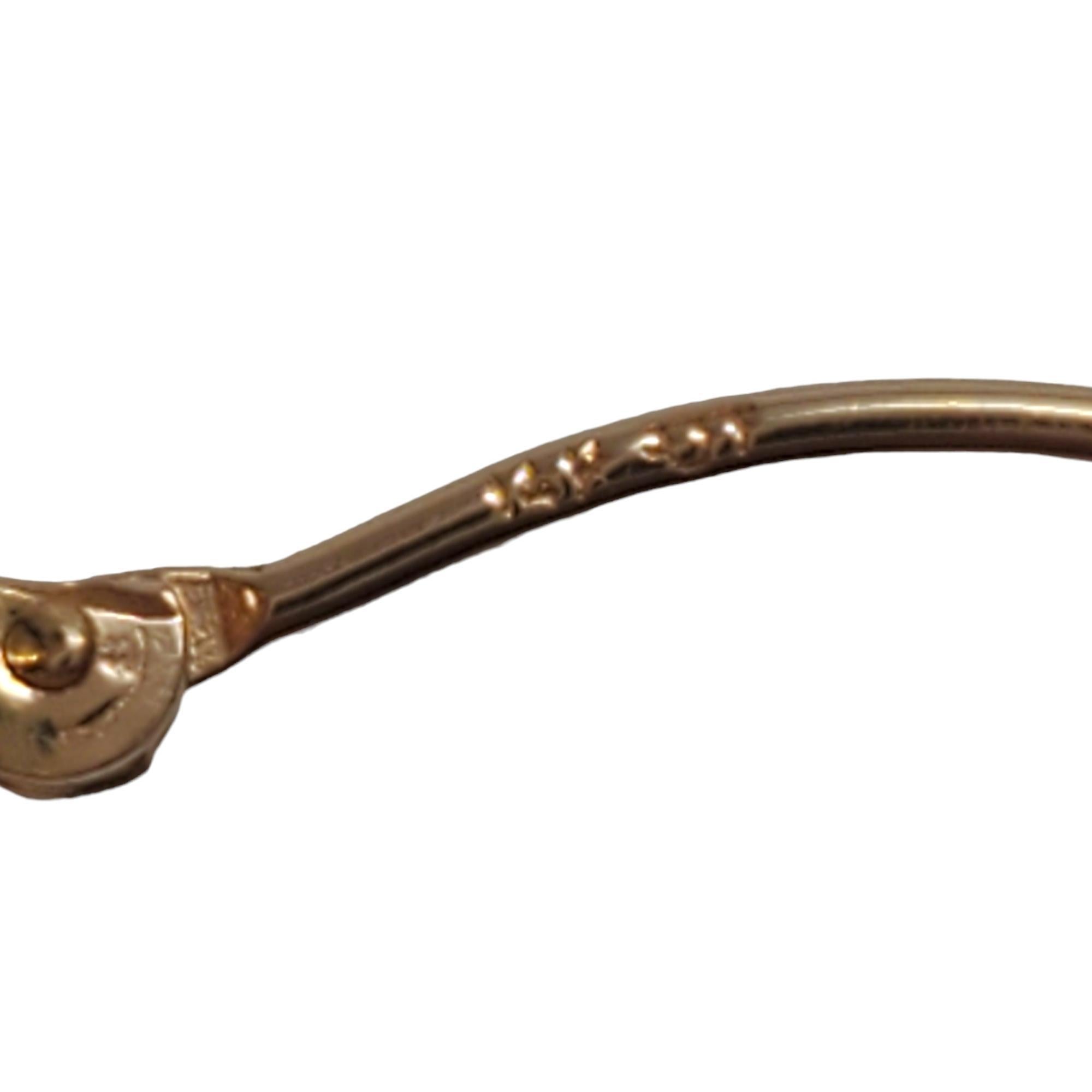Créoles martelées en or jaune 14 carats n° 17937 en vente 3