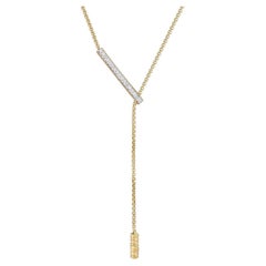 14K Gold 0.17 ct. tw. Lariat Necklace