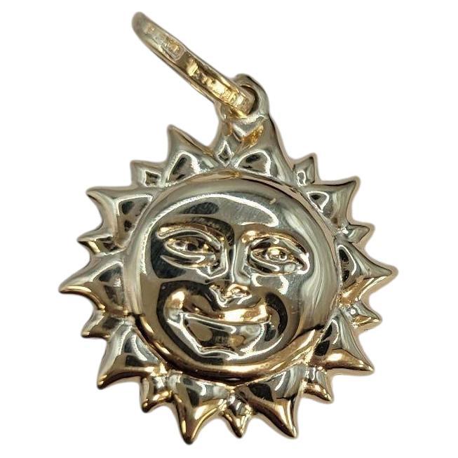 Charm en or jaune 14k Happy Sun #23234 en vente