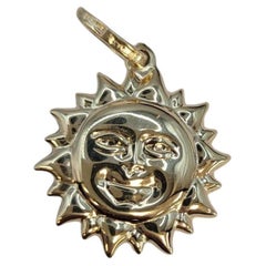 14k Yellow Gold Happy Sun Charm #23234