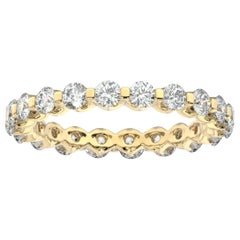 Bague d'éternité Harlow en or jaune 14 carats avec diamants de 1 1/2 carat « Tw »