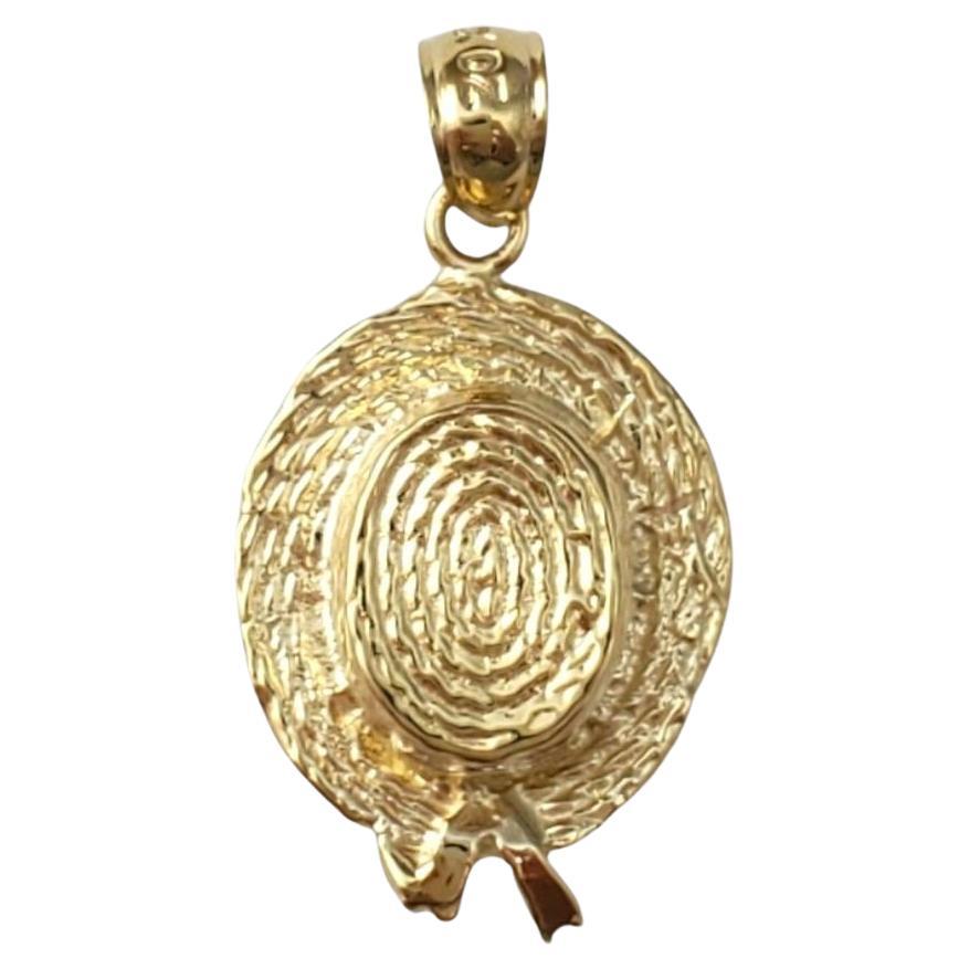 14K Yellow Gold Hat Bonnet Charm #16561