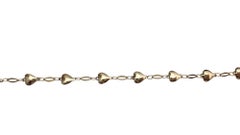 Bracciale A Link con cuore in oro giallo 14K #21058