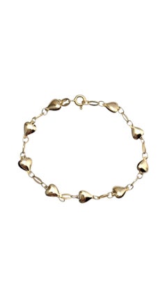 Pulsera eslabón corazón de oro amarillo de 14 quilates nº 21058