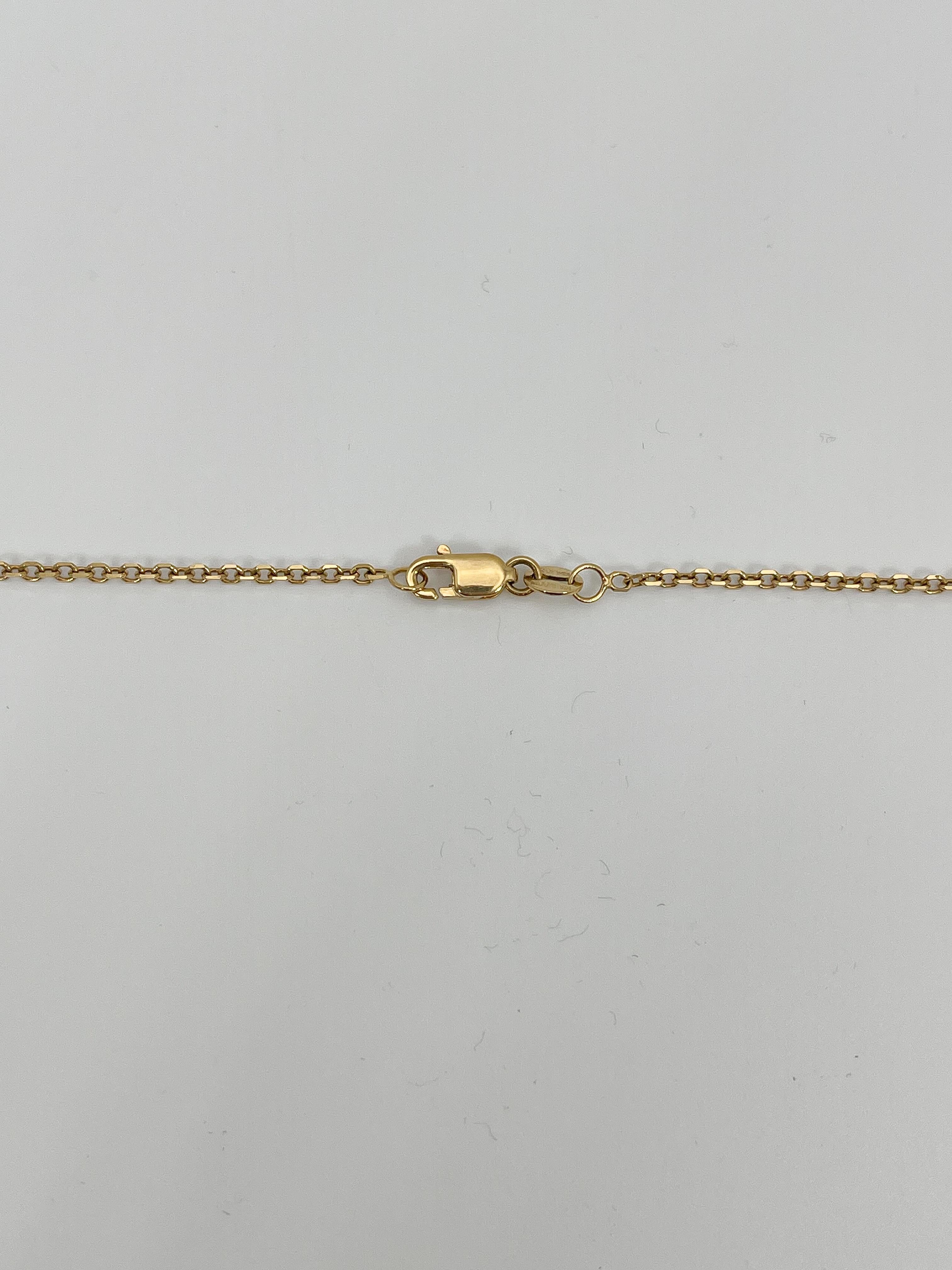 Collier en or jaune 14K avec pendentif en forme de cœur et diamant poire de 0,45 CTW Pour femmes en vente