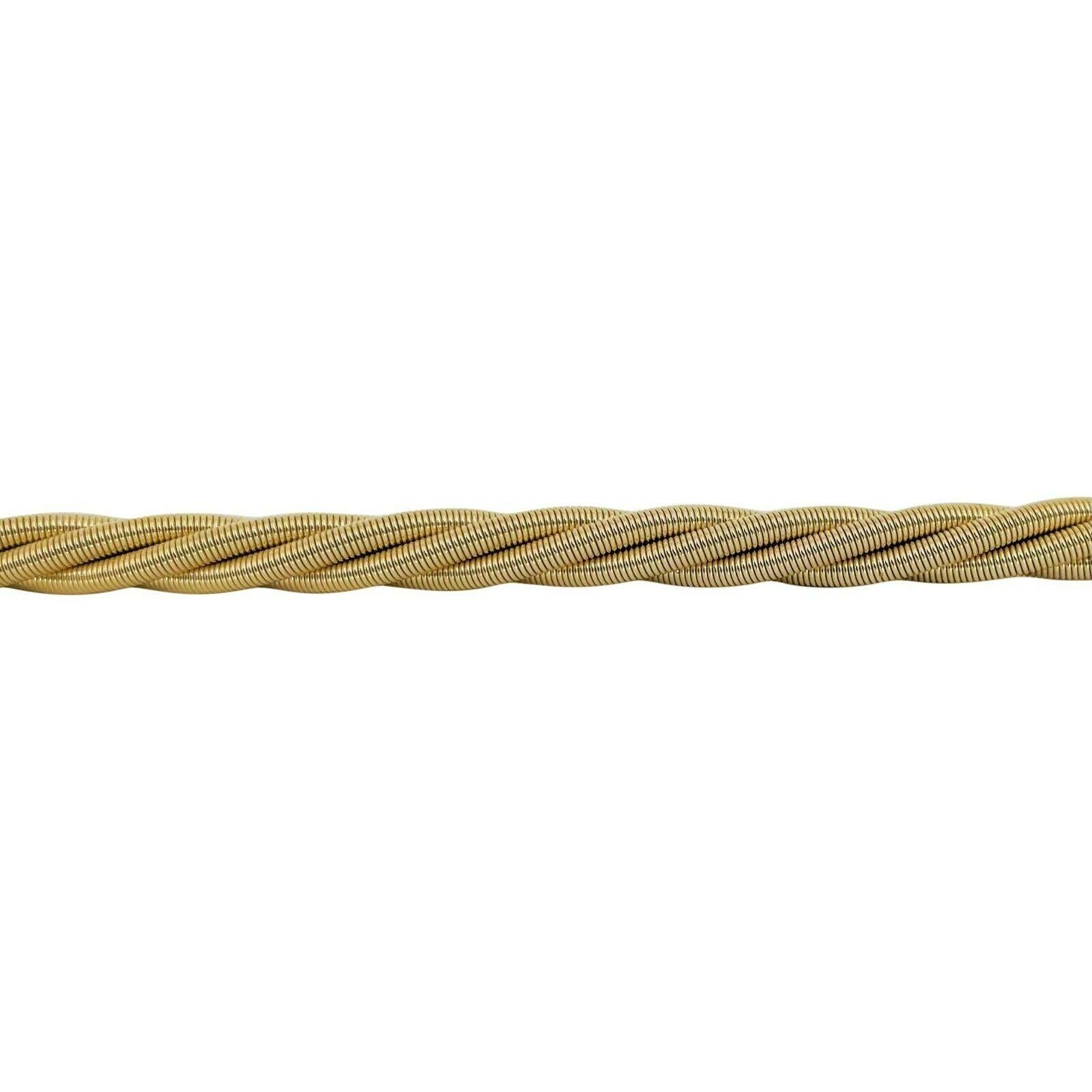 Women's or Men's 14k Yellow Gold Heavy Twisted Rope Snake Link Necklace, Germany