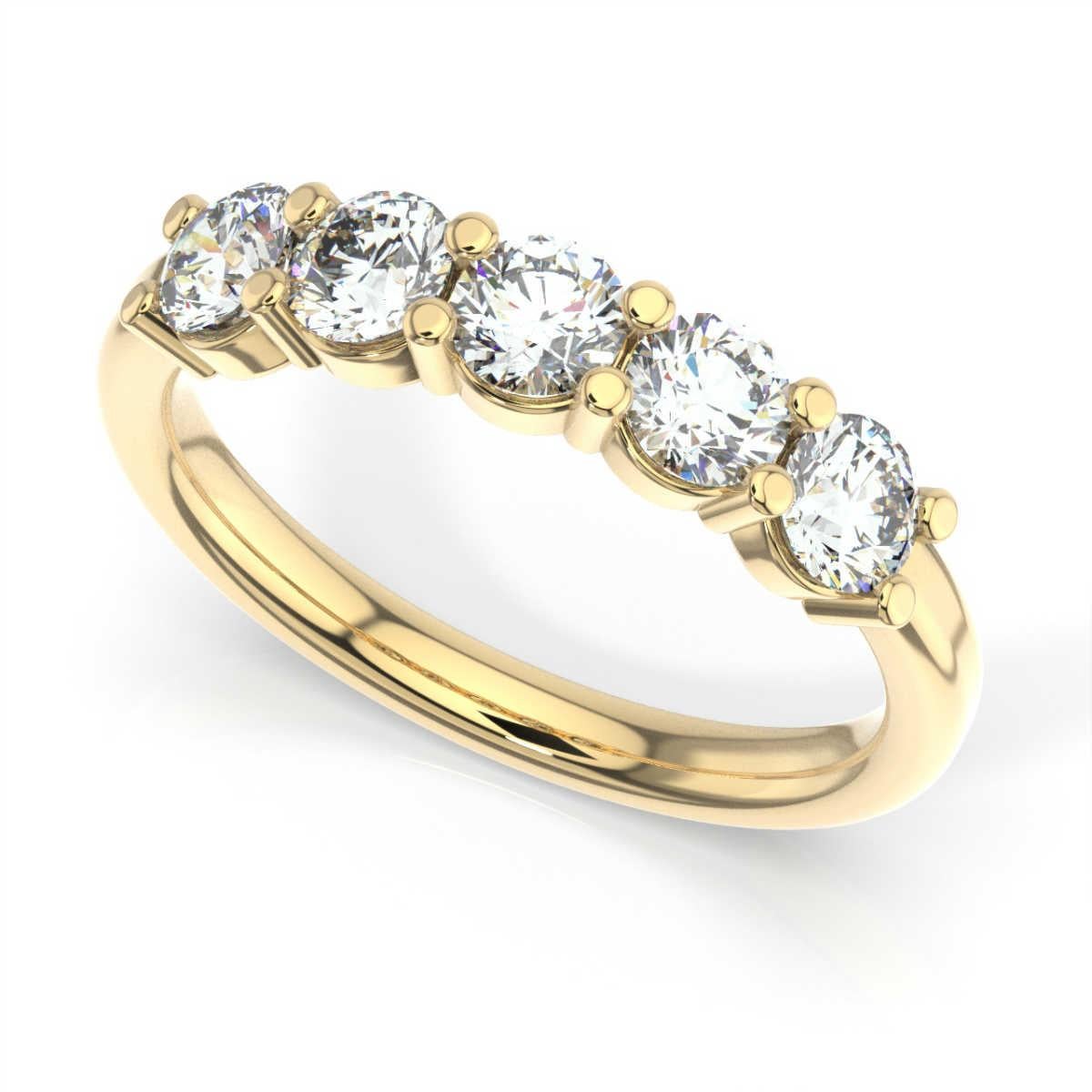 5 stone diamond ring 1 carat