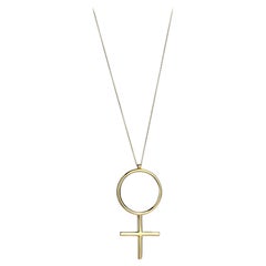14K Yellow Gold Mirror Necklace