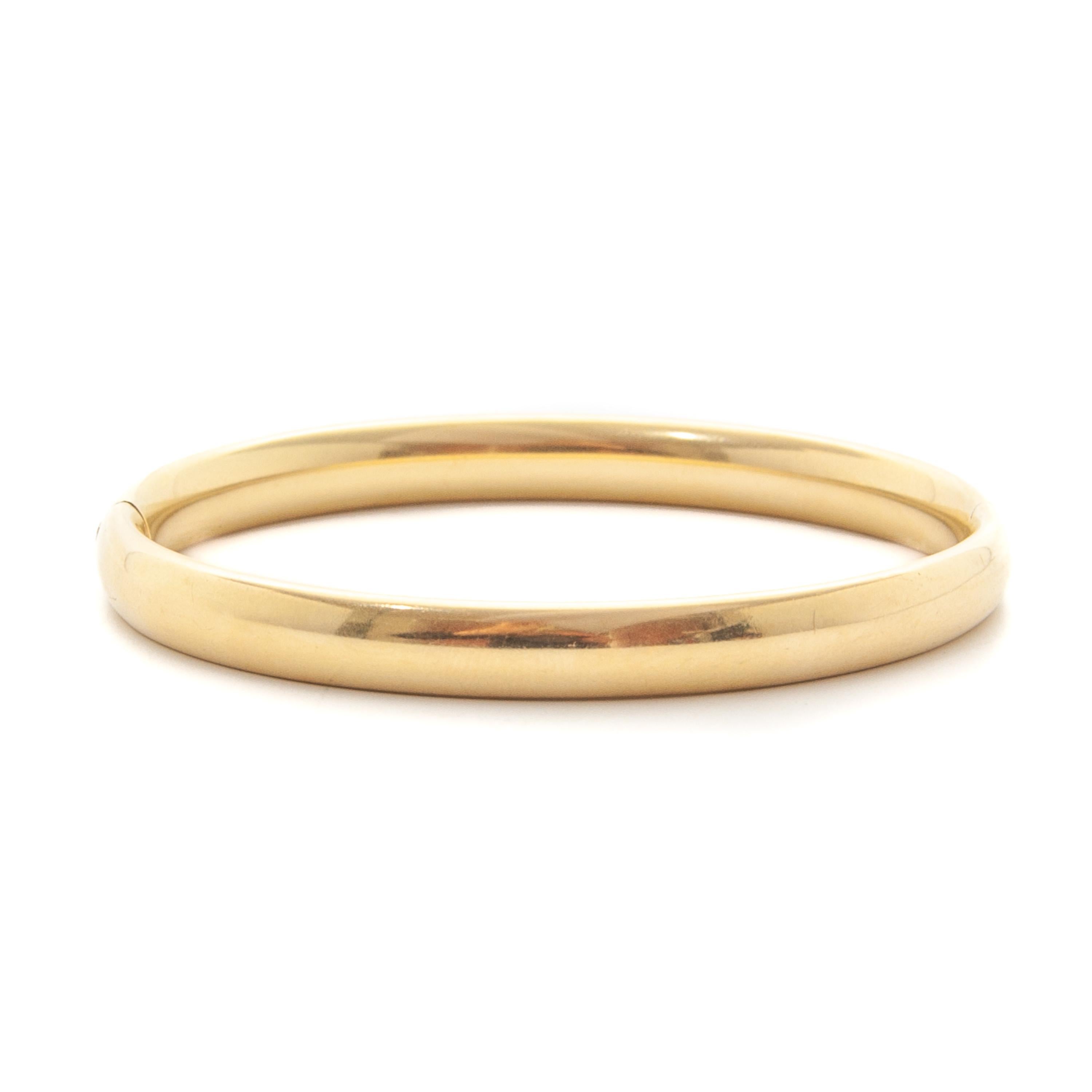 gold hinged bangle bracelet