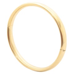 14 Karat Yellow Gold Hinged Antique Bangle Bracelet 