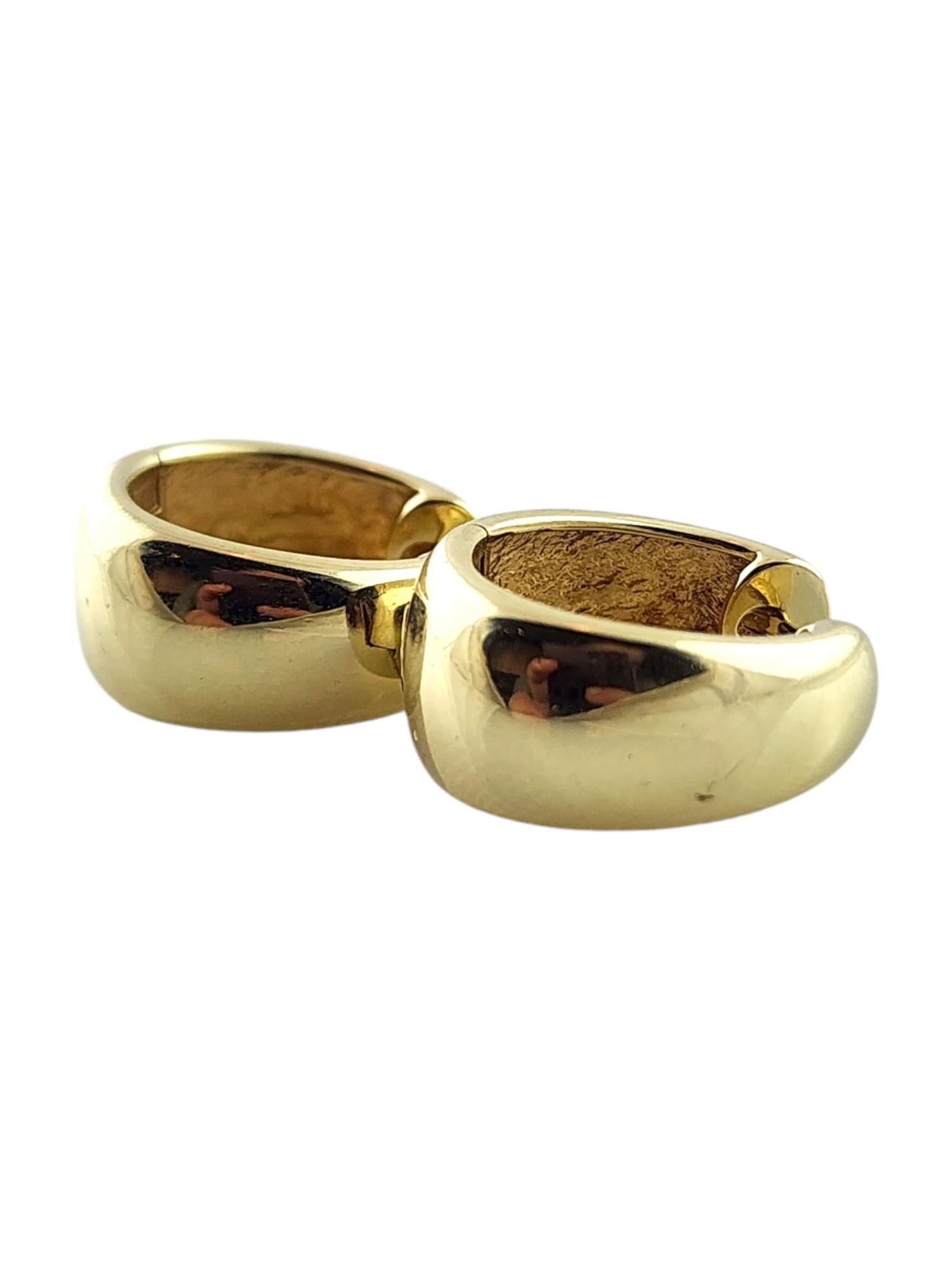 Contemporary 14K Yellow Gold Hinged Cuff Hoop Earrings #18771 For Sale